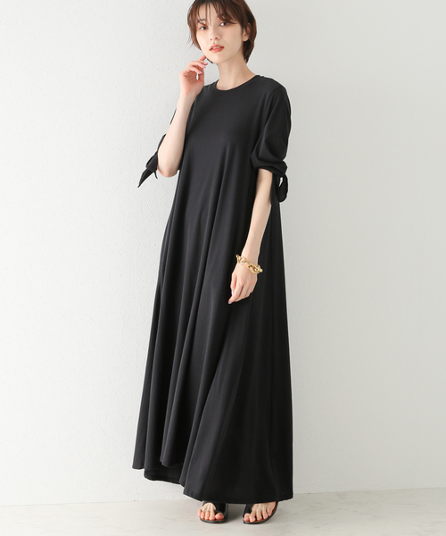 plage（プラージュ）の「High twist TEE ワンピース（ワンピース・レディース・ブラック/ベージュ・38/36）」の19枚目の写真
