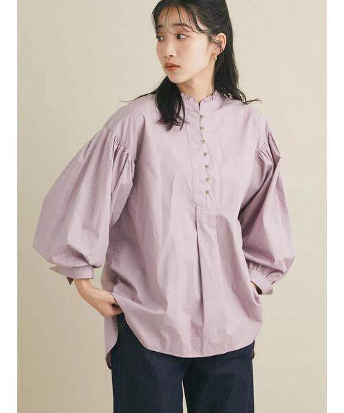 CRAFT STANDARD BOUTIQUE(クラフトスタンダードブティック)の「ピコカットフリルブラウス *◆(シャツ/ブラウス・レディース・ボルドー/マスタード/ブラウン/パープル/カーキ・FREE)」の10枚目の写真