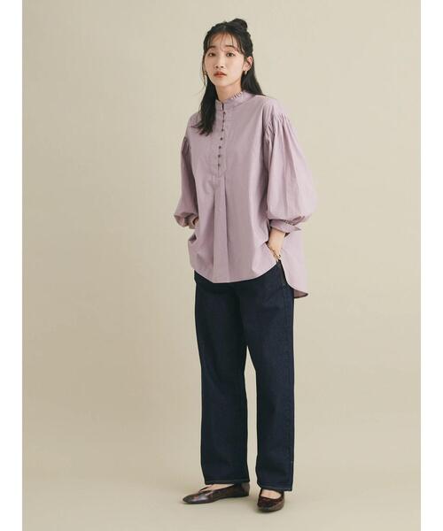 CRAFT STANDARD BOUTIQUE(クラフトスタンダードブティック)の「ピコカットフリルブラウス *◆(シャツ/ブラウス・レディース・ボルドー/マスタード/ブラウン/パープル/カーキ・FREE)」の18枚目の写真