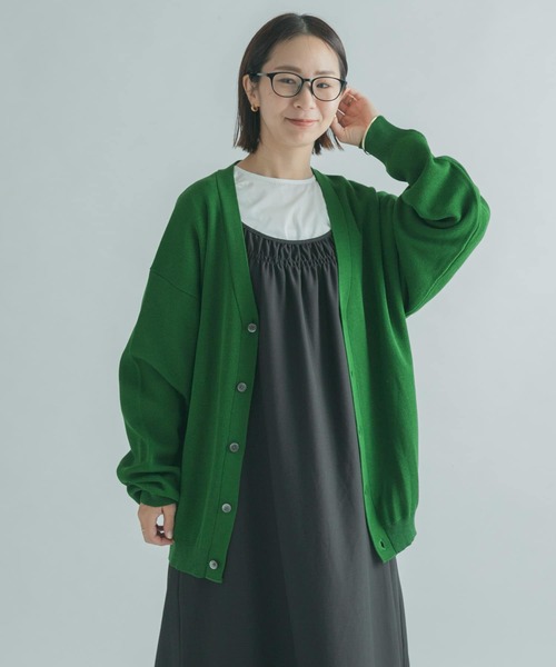 FORK&SPOON(フォークアンドスプーン)の「『ユニセックス』FORK&SPOON WジャガードVネックカーディガン(カーディガン/ボレロ・メンズ・マスタード/グリーン/チャコールグレー・5/4)」の3枚目の写真