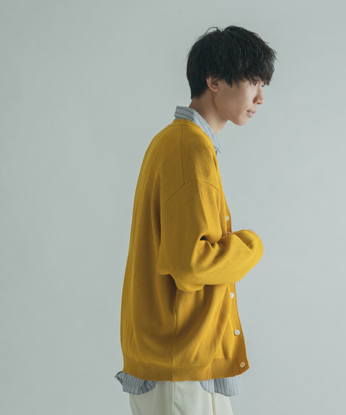 FORK&SPOON(フォークアンドスプーン)の「『ユニセックス』FORK&SPOON WジャガードVネックカーディガン(カーディガン/ボレロ・メンズ・マスタード/グリーン/チャコールグレー・5/4)」の8枚目の写真