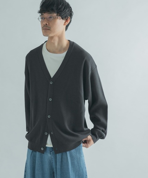 FORK&SPOON(フォークアンドスプーン)の「『ユニセックス』FORK&SPOON WジャガードVネックカーディガン(カーディガン/ボレロ・メンズ・マスタード/グリーン/チャコールグレー・5/4)」の13枚目の写真