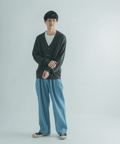 FORK&SPOON(フォークアンドスプーン)の「『ユニセックス』FORK&SPOON WジャガードVネックカーディガン(カーディガン/ボレロ・メンズ・マスタード/グリーン/チャコールグレー・5/4)」の14枚目の写真