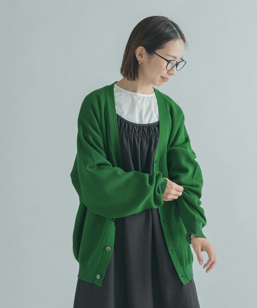 FORK&SPOON(フォークアンドスプーン)の「『ユニセックス』FORK&SPOON WジャガードVネックカーディガン(カーディガン/ボレロ・メンズ・マスタード/グリーン/チャコールグレー・5/4)」の22枚目の写真