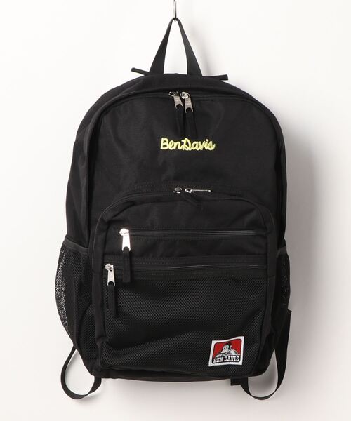 BEN DAVIS(ベンデイビス)の「BENDAVIS/ベンデイビス/メッシュポケットディパック(トートバッグ・メンズ・ブラック/イエロー・F)」の1枚目の写真