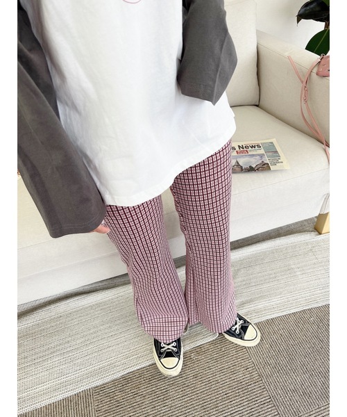 JUMELLE（ジュメロ）の「リブチェックパンツ（その他パンツ・レディース・ネイビー/ピンク・SMALL/MEDIUM）」の6枚目の写真