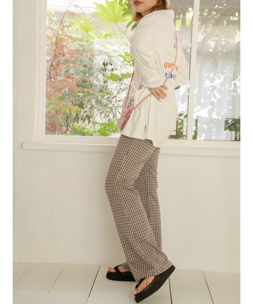 JUMELLE（ジュメロ）の「リブチェックパンツ（その他パンツ・レディース・ネイビー/ピンク・SMALL/MEDIUM）」の9枚目の写真