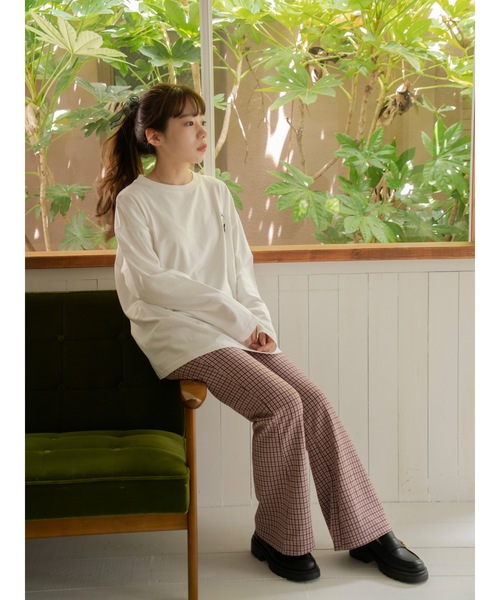 JUMELLE（ジュメロ）の「リブチェックパンツ（その他パンツ・レディース・ネイビー/ピンク・SMALL/MEDIUM）」の10枚目の写真