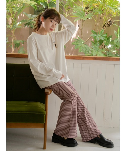 JUMELLE（ジュメロ）の「リブチェックパンツ（その他パンツ・レディース・ネイビー/ピンク・SMALL/MEDIUM）」の13枚目の写真