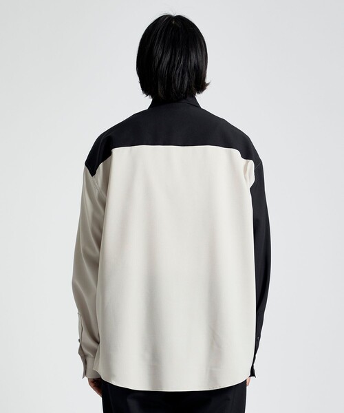 city(シティ)の「TWO COLOR LONG SLEEVE SHIRT/バイカラーリラックスシャツ(シャツ/ブラウス・メンズ・ライトグレー/ネイビー・1/2/3)」の6枚目の写真