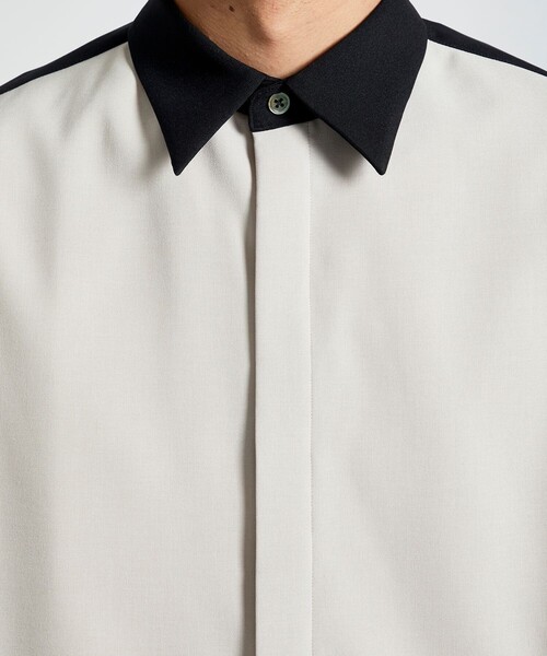 city(シティ)の「TWO COLOR LONG SLEEVE SHIRT/バイカラーリラックスシャツ(シャツ/ブラウス・メンズ・ライトグレー/ネイビー・1/2/3)」の7枚目の写真