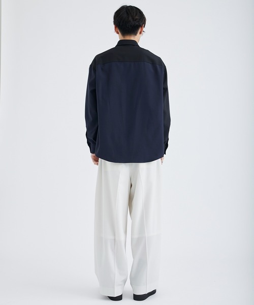 city(シティ)の「TWO COLOR LONG SLEEVE SHIRT/バイカラーリラックスシャツ(シャツ/ブラウス・メンズ・ライトグレー/ネイビー・1/2/3)」の14枚目の写真