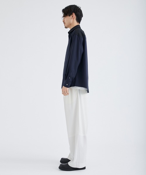 city(シティ)の「TWO COLOR LONG SLEEVE SHIRT/バイカラーリラックスシャツ(シャツ/ブラウス・メンズ・ライトグレー/ネイビー・1/2/3)」の16枚目の写真