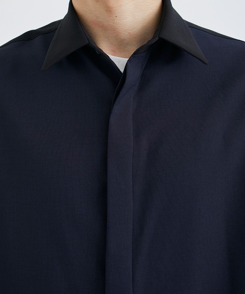 city(シティ)の「TWO COLOR LONG SLEEVE SHIRT/バイカラーリラックスシャツ(シャツ/ブラウス・メンズ・ライトグレー/ネイビー・1/2/3)」の17枚目の写真