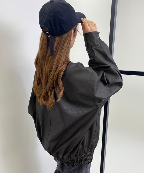 INGNI（イング）の「フェイクレザーブルゾン（ブルゾン・レディース・ブラック/ブラウン・M）」の7枚目の写真