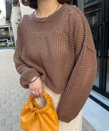 nemne store | メッシュニットプルオーバー(ニット/セーター)