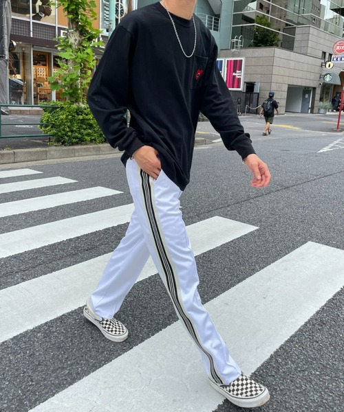 CIAOPANIC（チャオパニック）の「ライントラックパンツ（その他パンツ・メンズ・ホワイト/ブラック/バーガンディー・MEDIUM/LARGE）」の8枚目の写真
