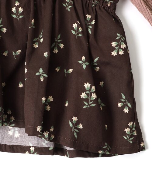 apres les cours（アプレレクール）の「WEB限定 ワッフルドッキングフレアTシャツ（Tシャツ/カットソー・キッズ・ブラウン/サックスブルー/ピンク/ベージュ・120/110/100/80/140/90/130）」の19枚目の写真