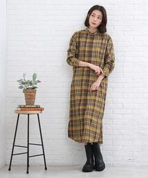 SHOO・LA・RUE | バンドカラーチェックワンピース(ワンピース)