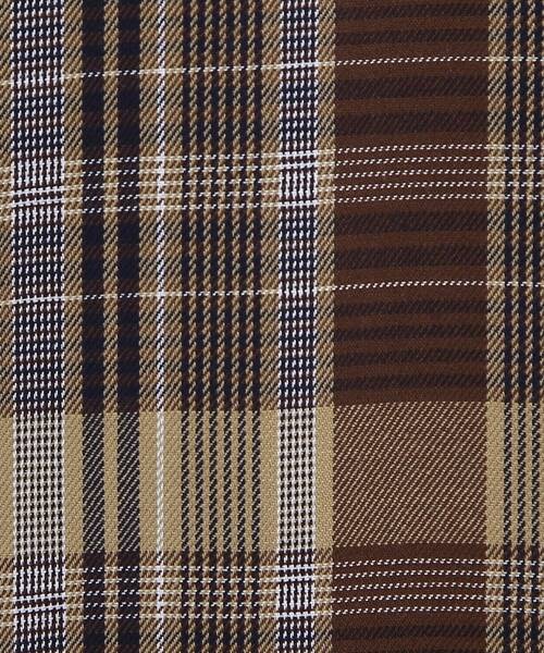 SHOO・LA・RUE（シューラルー）の「◆上品なチェック柄！バンドカラー ワンピース（ワンピース・レディース・イエロー系1/ブラウン系2/ベージュ系その他2/ワイン系3・00）」の12枚目の写真