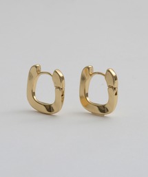 Geel | HALEY PESCA/フラットフープピアス 【ワンタッチ】(ピアス（両耳用）)