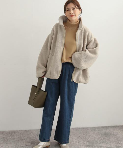 URBAN RESEARCH DOORS（アーバンリサーチドアーズ）の「ボアジップリバーシブルジャケット（ブルゾン・レディース・ホワイト系その他/ブラウン系その他/カーキ・MEDIUM）」の12枚目の写真