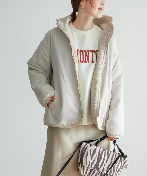 URBAN RESEARCH DOORS（アーバンリサーチドアーズ）の「ボアジップリバーシブルジャケット（ブルゾン・レディース・ホワイト系その他/ブラウン系その他/カーキ・MEDIUM）」の16枚目の写真