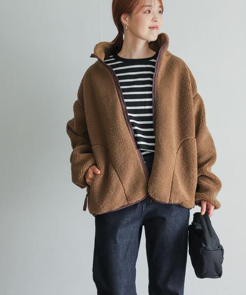 セール】ボアジップリバーシブルジャケット（ダウンジャケット/コート