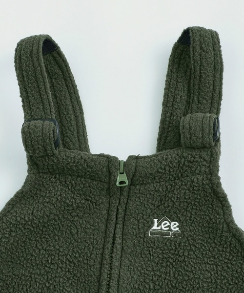 Lee(リー)の「Lee/リー FLEECE OVERALLS フリースオーバーオール(サロペット/オーバーオール・キッズ・アイボリー/オリーブ/ブラック・120/150/110/100/140/130)」の6枚目の写真