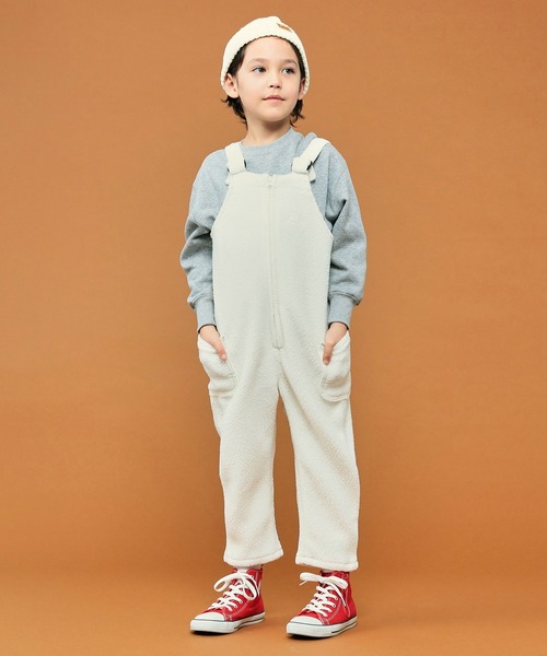 Lee(リー)の「Lee/リー FLEECE OVERALLS フリースオーバーオール(サロペット/オーバーオール・キッズ・アイボリー/オリーブ/ブラック・120/150/110/100/140/130)」の21枚目の写真