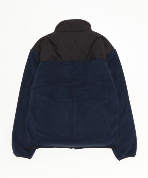 schott（ショット）の「Schott/ショット/2TONE FREEZE JACKET/フリースジャケット（ブルゾン・メンズ・ブラック/ネイビー/オリーブ系・L/M/2XL/XL）」の4枚目の写真