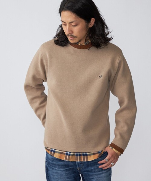 SHIPS(シップス)の「*SHIPS: 〈手洗い可能〉 ワンポイント ロゴ ミラノリブ リンガー クルーネック ニット(ニット/セーター・メンズ・チャコールグレー/ベージュ/ネイビー/グリーン・SMALL/MEDIUM/LARGE)」の3枚目の写真