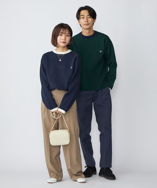 SHIPS(シップス)の「*SHIPS: 〈手洗い可能〉 ワンポイント ロゴ ミラノリブ リンガー クルーネック ニット(ニット/セーター・メンズ・チャコールグレー/ベージュ/ネイビー/グリーン・SMALL/MEDIUM/LARGE)」の7枚目の写真