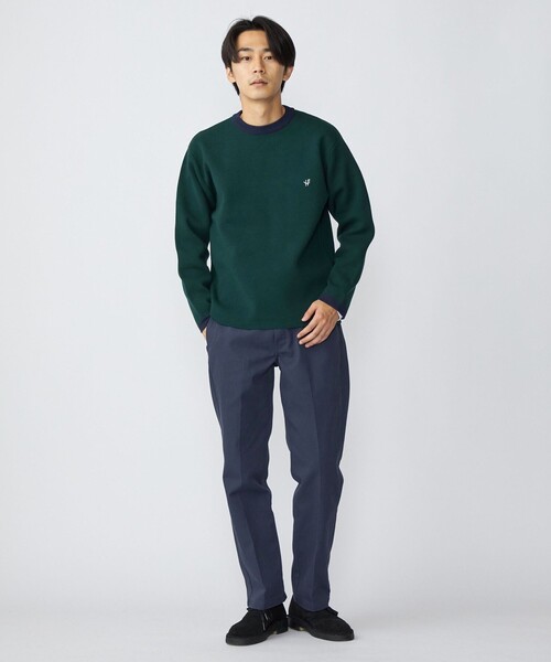 SHIPS(シップス)の「*SHIPS: 〈手洗い可能〉 ワンポイント ロゴ ミラノリブ リンガー クルーネック ニット(ニット/セーター・メンズ・チャコールグレー/ベージュ/ネイビー/グリーン・SMALL/MEDIUM/LARGE)」の8枚目の写真