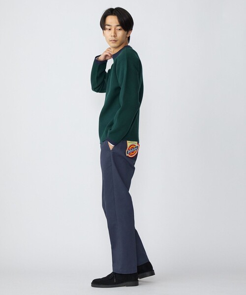 SHIPS(シップス)の「*SHIPS: 〈手洗い可能〉 ワンポイント ロゴ ミラノリブ リンガー クルーネック ニット(ニット/セーター・メンズ・チャコールグレー/ベージュ/ネイビー/グリーン・SMALL/MEDIUM/LARGE)」の10枚目の写真
