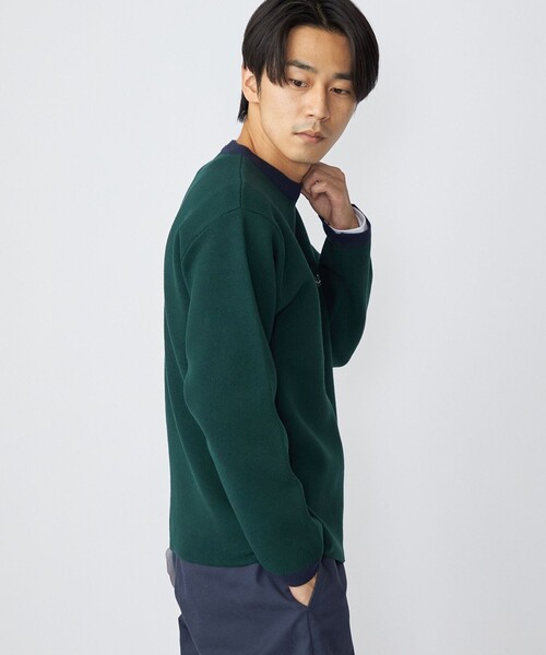 SHIPS(シップス)の「*SHIPS: 〈手洗い可能〉 ワンポイント ロゴ ミラノリブ リンガー クルーネック ニット(ニット/セーター・メンズ・チャコールグレー/ベージュ/ネイビー/グリーン・SMALL/MEDIUM/LARGE)」の16枚目の写真