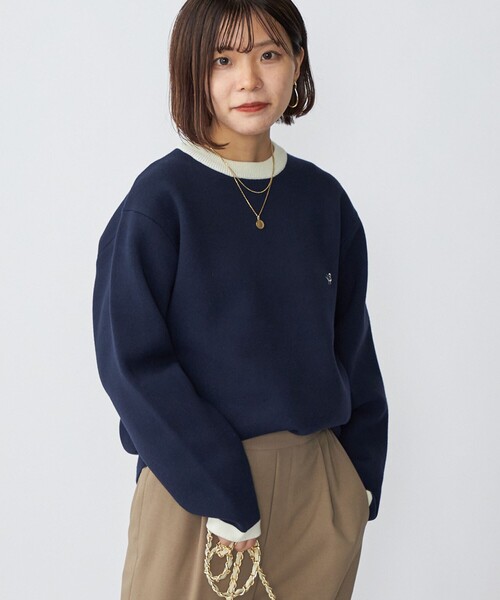 SHIPS(シップス)の「*SHIPS: 〈手洗い可能〉 ワンポイント ロゴ ミラノリブ リンガー クルーネック ニット(ニット/セーター・メンズ・チャコールグレー/ベージュ/ネイビー/グリーン・SMALL/MEDIUM/LARGE)」の20枚目の写真