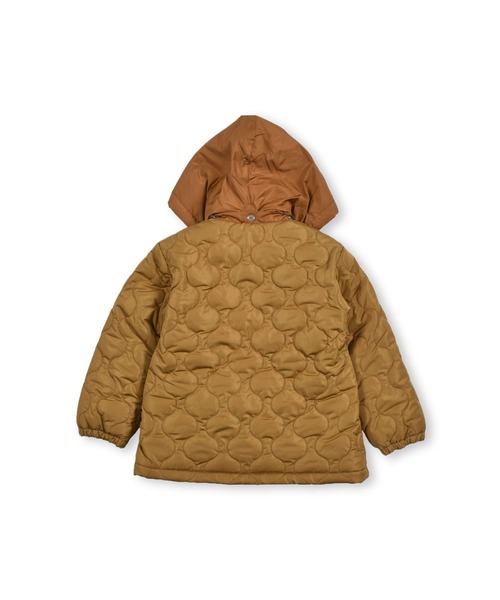 SLAP SLIP（スラップスリップ）の「SLAPSLIP/取り外し可能フード付き中綿キルト配色切り替え裏ボアタフタジャケット(80~130cm)（ブルゾン・キッズ・イエロー/グリーン・130/100/120/80/110/90）」の11枚目の写真