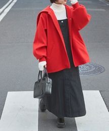 forksy. | 【forksy.】メルトン配色ボタンセーラーフードブルゾン(ブルゾン)