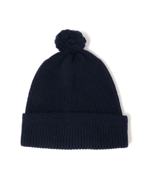 fennica（フェニカ）の「cableami / BABY ALPAKA WATCH CAP with POM（ニットキャップ/ビーニー・メンズ・ネイビー・ONE SIZE）」の8枚目の写真