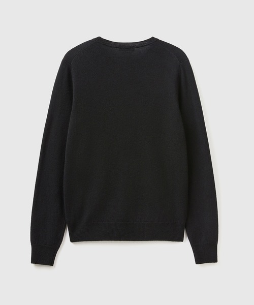 BENETTON (UNITED COLORS OF BENETTON)（ベネトンユナイテッドカラーズオブベネトン）の「ヴァージンウール100％クルーネックニット・セーター（ニット/セーター・レディース・ネイビー/ベージュ/ホワイト/ブラック・X-SMALL/SMALL/MEDIUM/LARGE）」の18枚目の写真