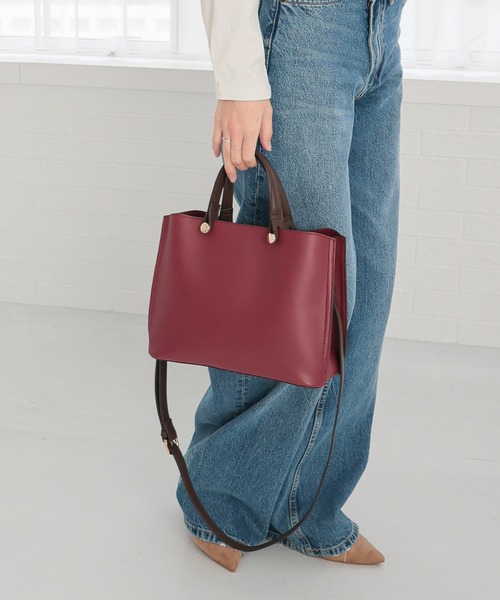 MIAN （ミアン）の「【ドラマ着用 / 詳細動画あり】CLIVIA / 2wayハンドバッグ（ハンドバッグ・レディース・モカ/グレー/アイボリー/ブラック/ブラウン/グリーン/ミント/レッド・FREE）」の8枚目の写真