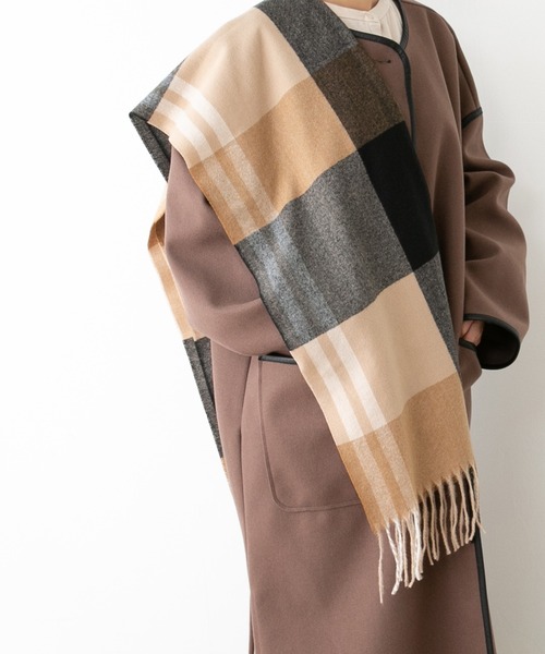 welleg（ウェレッグ）の「リサイクルソフトストール（ストール/ショール・レディース・イエロー/ブルー系その他/モカ/パープル/ライトグレー/パープル系その他/アイボリー/ブラウン系その他/イエロー系その他/ピンク系その他・フリー）」の5枚目の写真