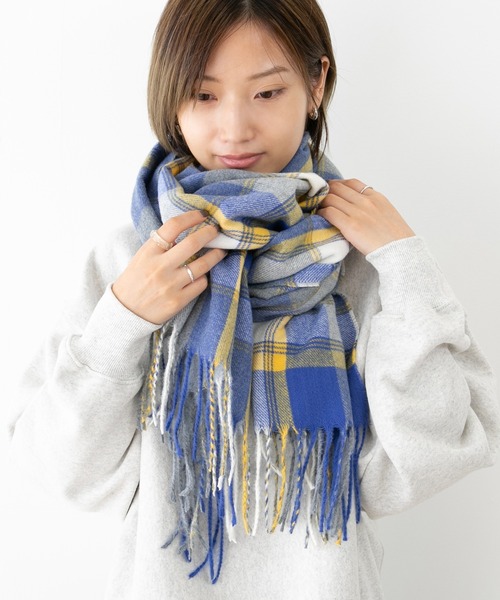 welleg（ウェレッグ）の「リサイクルソフトストール（ストール/ショール・レディース・イエロー/ブルー系その他/モカ/パープル/ライトグレー/パープル系その他/アイボリー/ブラウン系その他/イエロー系その他/ピンク系その他・フリー）」の6枚目の写真