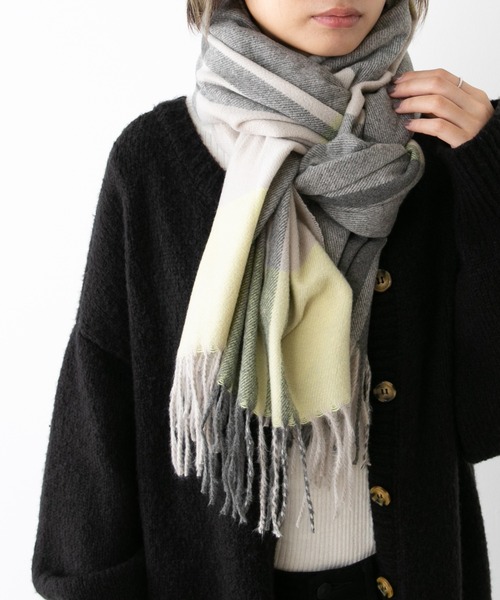 welleg（ウェレッグ）の「リサイクルソフトストール（ストール/ショール・レディース・イエロー/ブルー系その他/モカ/パープル/ライトグレー/パープル系その他/アイボリー/ブラウン系その他/イエロー系その他/ピンク系その他・フリー）」の9枚目の写真