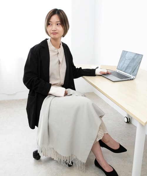 welleg（ウェレッグ）の「リサイクルソフトストール（ストール/ショール・レディース・イエロー/ブルー系その他/モカ/パープル/ライトグレー/パープル系その他/アイボリー/ブラウン系その他/イエロー系その他/ピンク系その他・フリー）」の3枚目の写真