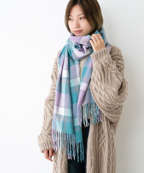 welleg（ウェレッグ）の「リサイクルソフトストール（ストール/ショール・レディース・イエロー/ブルー系その他/モカ/パープル/ライトグレー/パープル系その他/アイボリー/ブラウン系その他/イエロー系その他/ピンク系その他・フリー）」の21枚目の写真