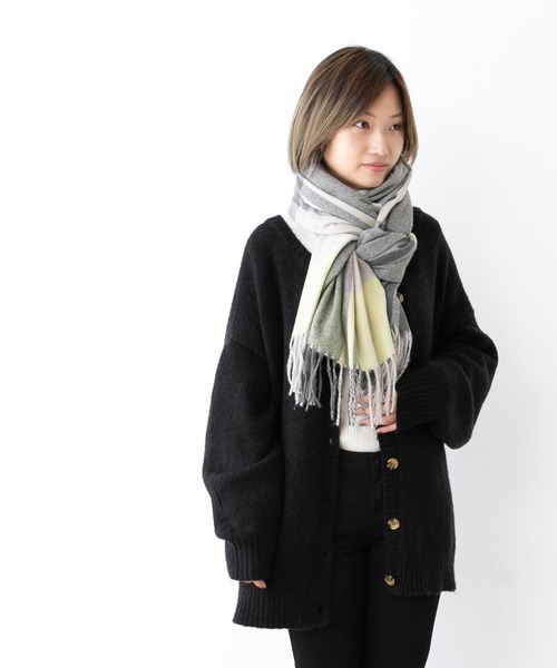 welleg（ウェレッグ）の「リサイクルソフトストール（ストール/ショール・レディース・イエロー/ブルー系その他/モカ/パープル/ライトグレー/パープル系その他/アイボリー/ブラウン系その他/イエロー系その他/ピンク系その他・フリー）」の16枚目の写真
