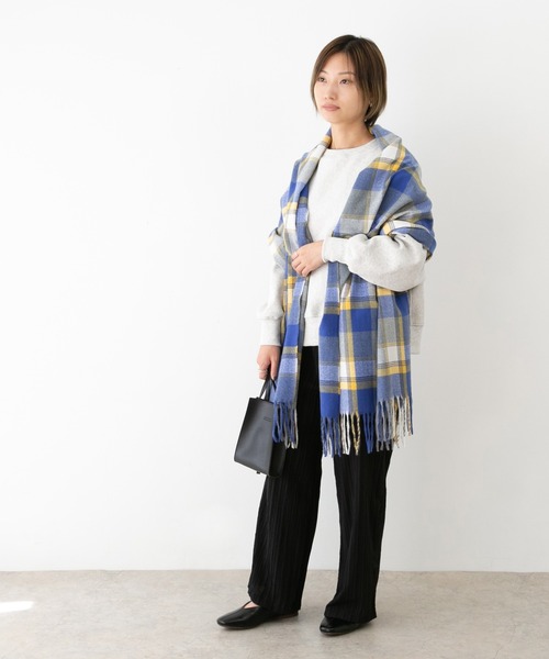 welleg（ウェレッグ）の「リサイクルソフトストール（ストール/ショール・レディース・イエロー/ブルー系その他/モカ/パープル/ライトグレー/パープル系その他/アイボリー/ブラウン系その他/イエロー系その他/ピンク系その他・フリー）」の12枚目の写真