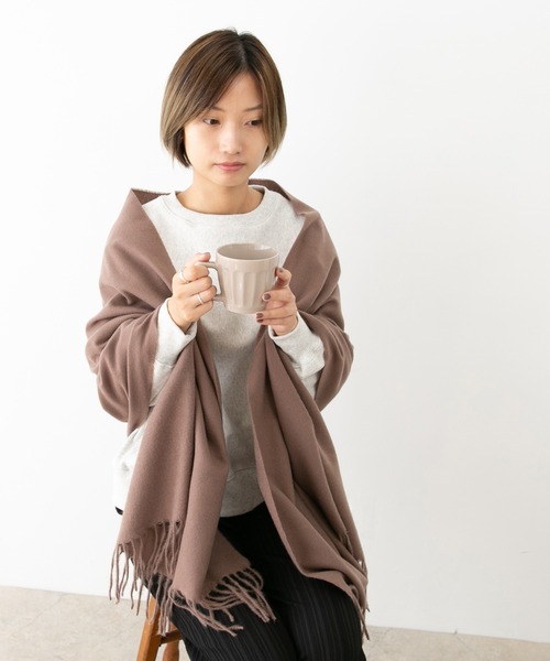 welleg（ウェレッグ）の「リサイクルソフトストール（ストール/ショール・レディース・イエロー/ブルー系その他/モカ/パープル/ライトグレー/パープル系その他/アイボリー/ブラウン系その他/イエロー系その他/ピンク系その他・フリー）」の18枚目の写真